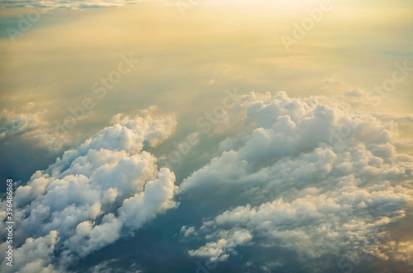 Fototapeta Beautiful blue sky with clouds background.Sky clouds.Sky with clouds weather nature cloud blue