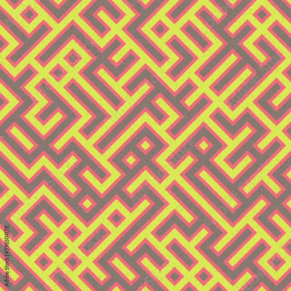 Fototapeta Abstract Geometric Pattern generative computational art illustration