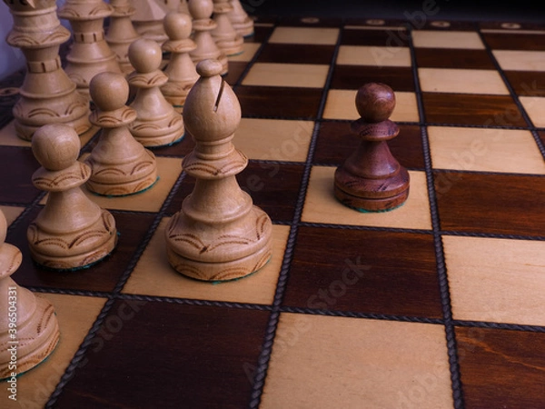 Obraz chess game concept for competition idea and strategy