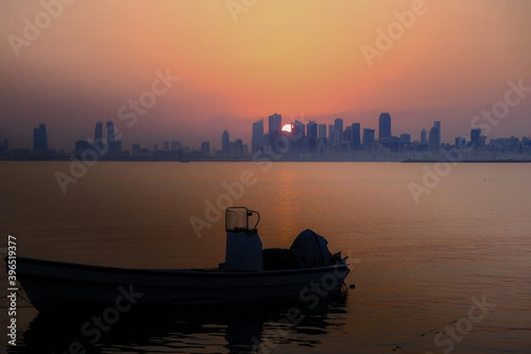 Obraz sunrise on the river