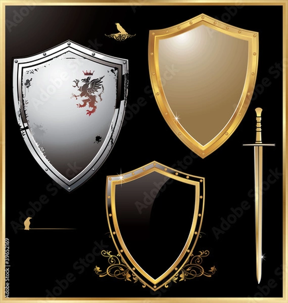 Fototapeta vector shield design