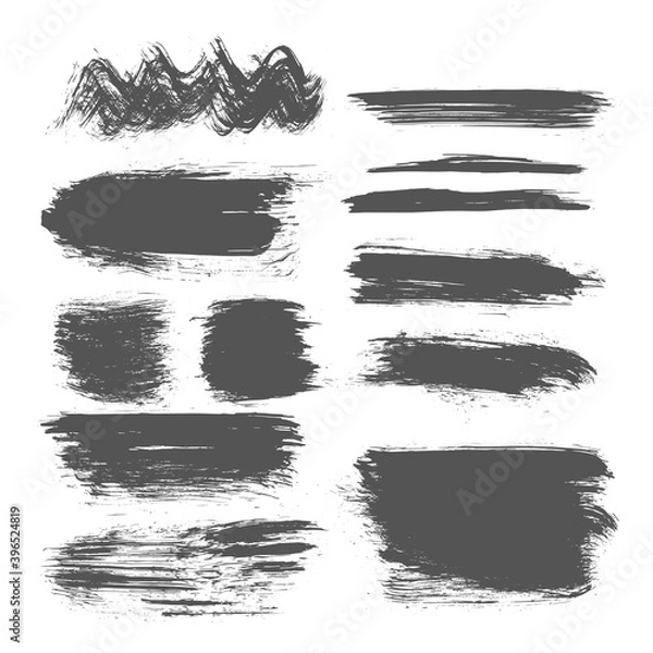 Fototapeta Brush stroke patterns hand painted vector