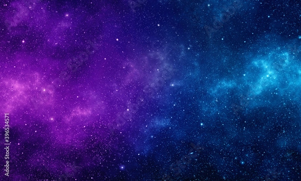 Fototapeta Nebula and stars in night sky. Space background.