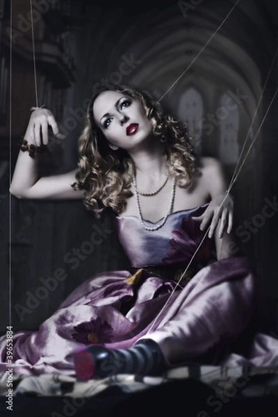 Obraz marionette on string