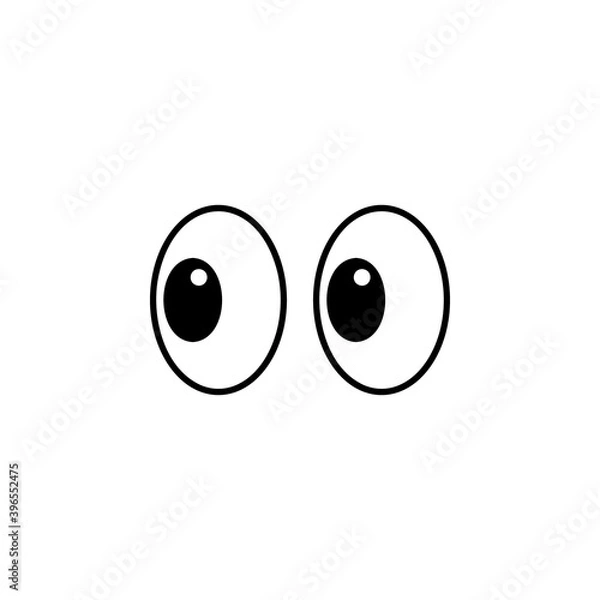 Fototapeta Look or sideways glance icon vector