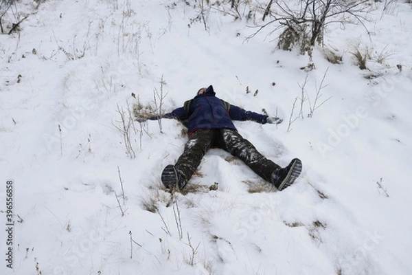 Obraz snowboarder jumping in the snow