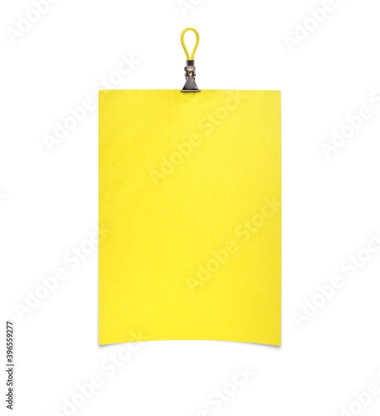 Fototapeta Clamp for papers (binder clips) isolated on white background