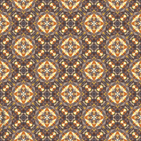 Fototapeta Geometric seamless pattern, abstract colorful background, fashion print small shapes, vector texture for textile, fabric, decoration.