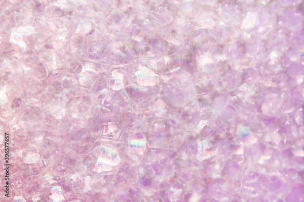 Fototapeta The bubbles of the shampoo. Texture and background for the magazine. The view from the top