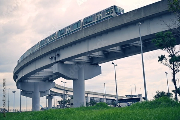 Obraz 神戸ポートアイランドを走る自動運転列車「ポートライナー」