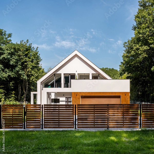 Obraz Modern estate in forest