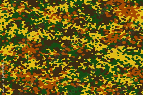Fototapeta Full seamless camouflage texture skin pattern vector for military textile. Usable for Jacket Pants Shirt and Shorts. Dirty army camo masking design for hunting fabric print and wallpaper. 