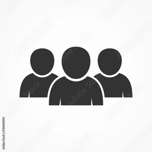 Fototapeta People team icon. Partnership business concept. User group symbol. Teamwork vector illustration isolated on the white background.