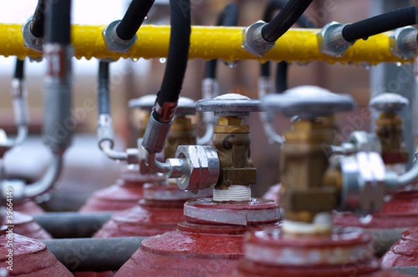 Obraz manifold with valves