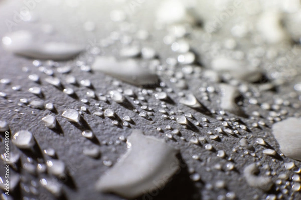 Obraz Water drops on a floor, macro