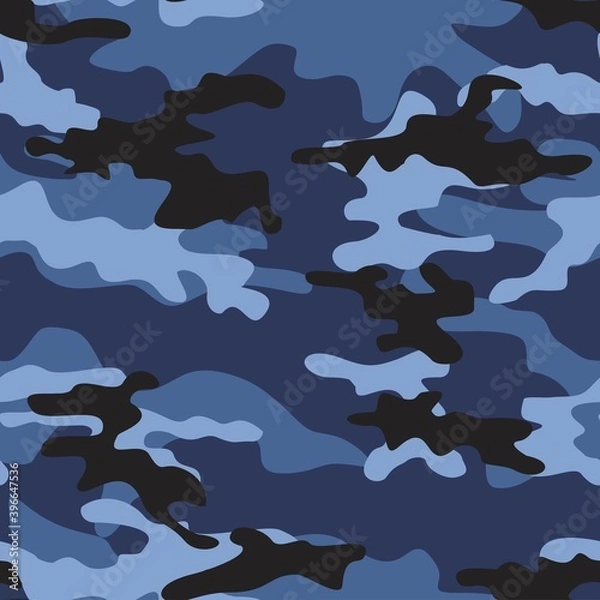 Fototapeta Digital camouflage seamless pattern. Military texture. Abstract army or hunting masking ornament. Classic background. Vector design illustration.