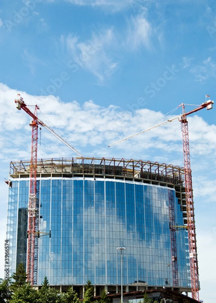 Fototapeta construction cranes