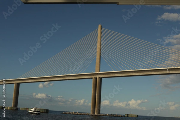 Obraz large cable Bridge in the ocean