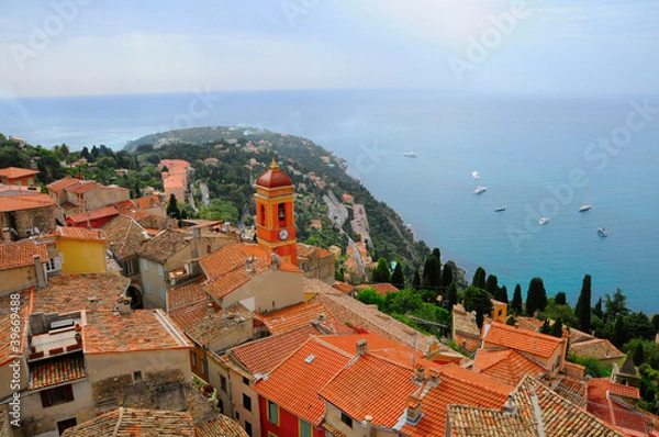 Fototapeta View of Roquebrune-Cap-Martin