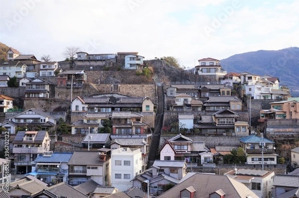 Obraz 両城の１００階段と町並み