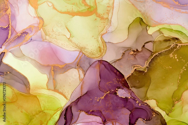 Obraz Alcohol ink art.Mixing liquid paints. Modern, abstract colorful background, wallpaper. Marble texture.Translucent colors