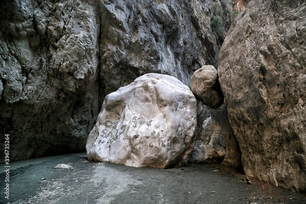 Obraz Saklikent Canyon is the longest and deepest canyon in Turkey. Its length is 18 kilometers.