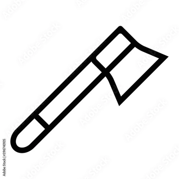 Fototapeta ax icon design isolated editable stroke template