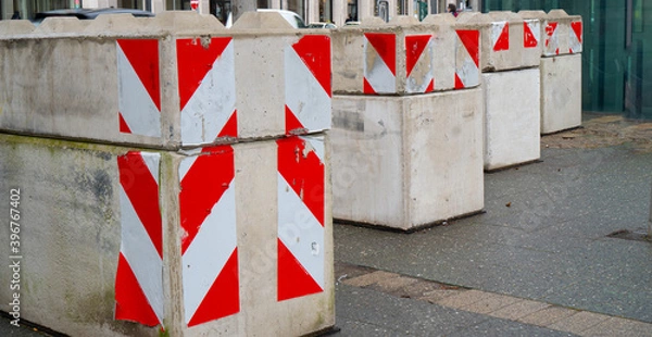 Obraz concrete barriers from terrorist attacks in Germany