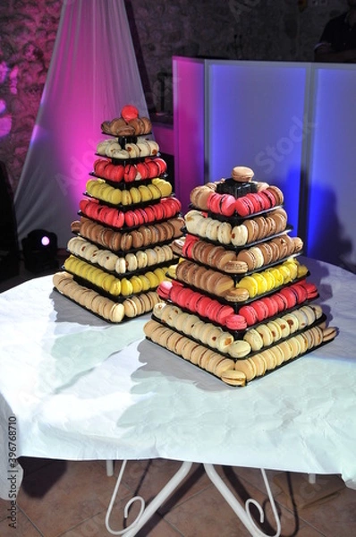 Fototapeta Macarons pièce montée mariage