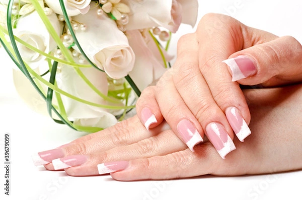 Fototapeta Hands and flowers