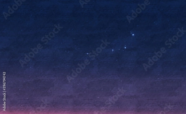 Fototapeta 一番星と夕暮れの星空背景イメージ素材