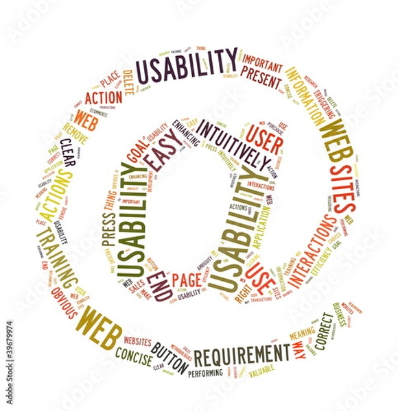 Fototapeta Web Usability word cloud isolated