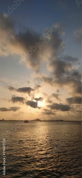 Fototapeta sunset over the ocean