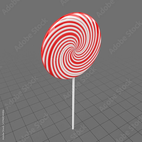 Fototapeta Round striped lollipop