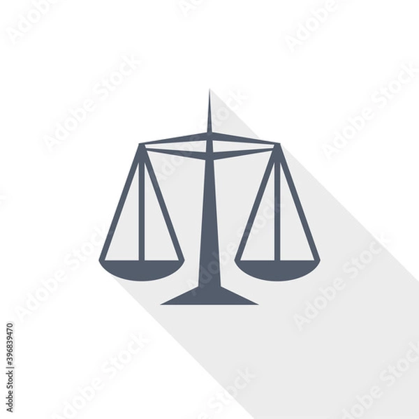 Fototapeta Justice vector icon, flat design illustration in eps 10