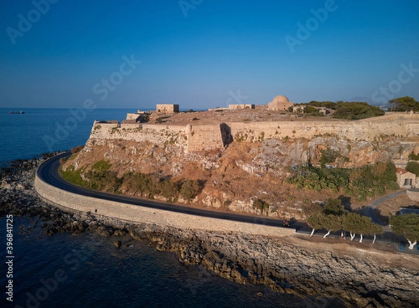 Fototapeta Fortezza Fortress in Rethymno, Greece. One of the most famous landmarks in Crete.