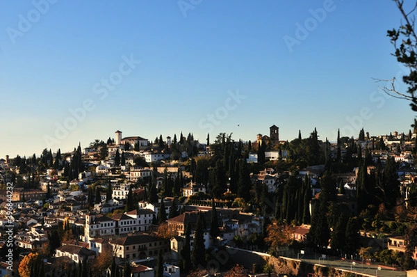 Obraz Albaicín moorish quarter of Granada in the evening light
