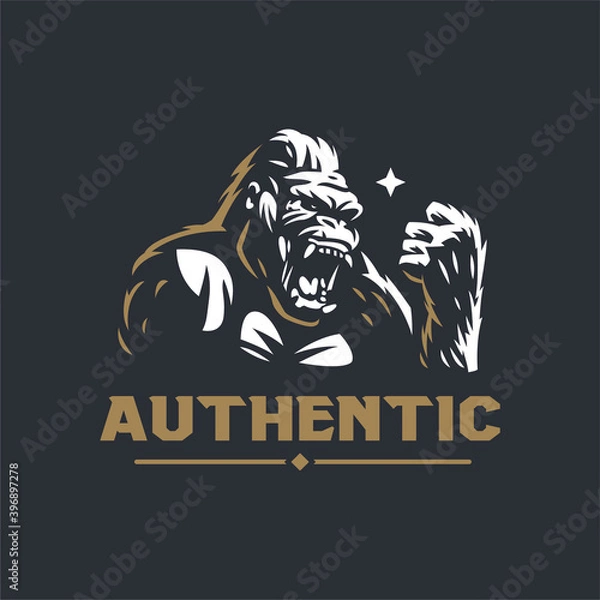 Fototapeta Angry gorilla head