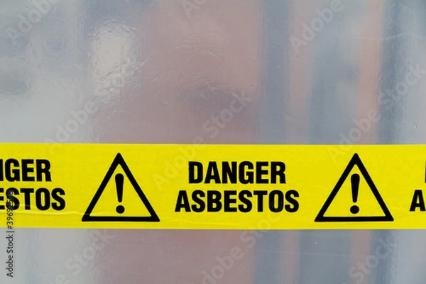 Obraz Asbestos warning sign