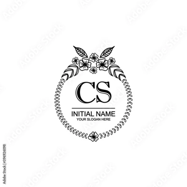 Obraz CS Initial handwriting logo template vector
