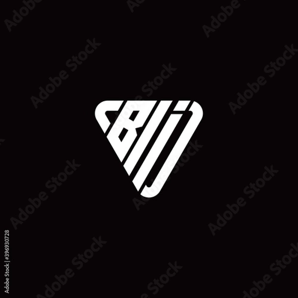 Obraz Initial Letter B I Linked Triangle Design Logo