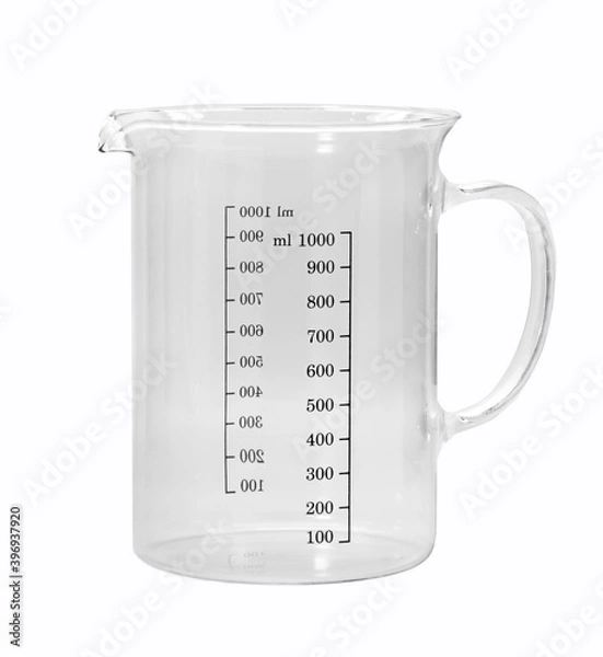 Fototapeta 1 liter transparent sticker for use in making food items or graphics for twitch experiments.