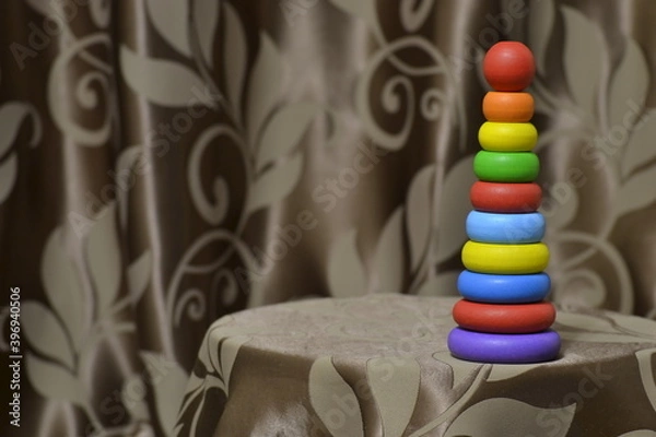 Obraz children's pyramid on the background