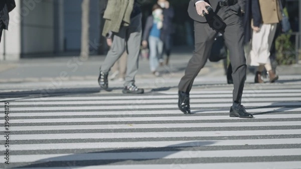 Fototapeta 群衆・歩く人・横断歩道・東京駅