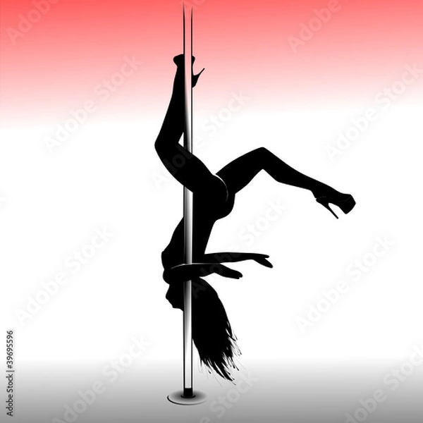 Fototapeta pole dancer vectorial silhouette