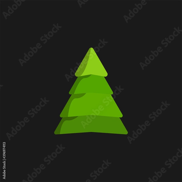 Fototapeta Christmas Tree Icon Vector Flat Background
