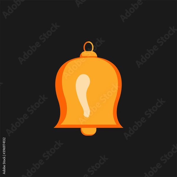 Obraz Christmas Bell Icon Vector Flat Background