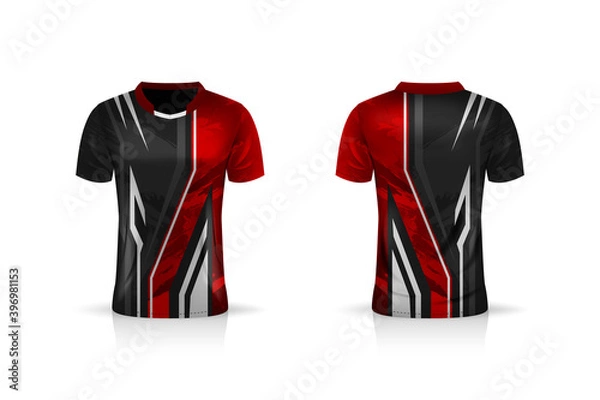 Obraz Specification Soccer Sport mockup , Esports Gaming T Shirt Jersey template. mock up uniform . Vector Illustration design