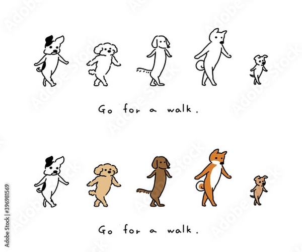 Obraz 犬のイラスト