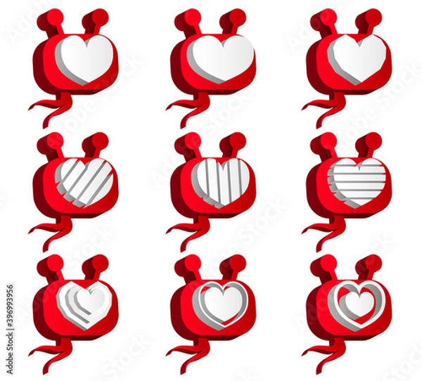 Obraz Social media buttons with alien ears